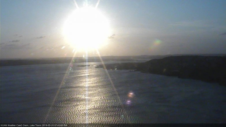 Lake Travis webcam, May 20, 2019 6:45 PM CT