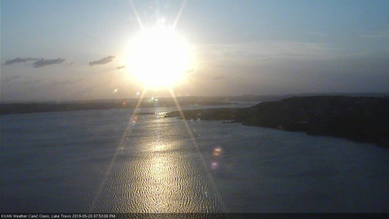 Lake Travis webcam, May 20, 2019 6:55 PM CT