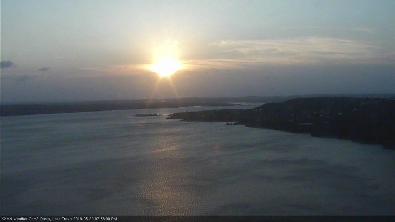 Lake Travis webcam, May 20, 2019 7:00 PM CT