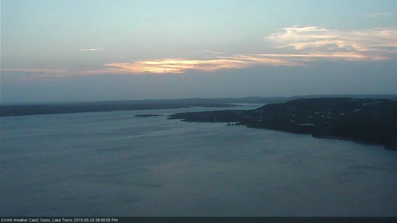 Lake Travis webcam, May 20, 2019 7:10 PM CT