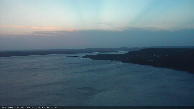 Lake Travis webcam, May 20, 2019 7:35 PM CT