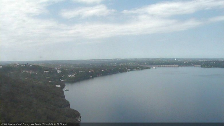 Lake Travis webcam, May 21, 2019 10:55 AM CT