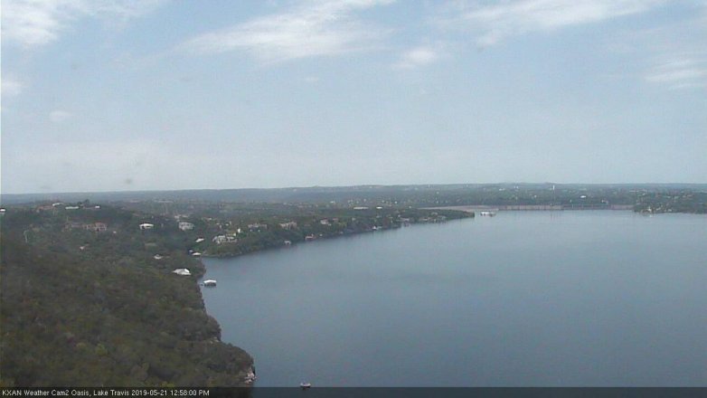 Lake Travis webcam, May 21, 2019 12:00 PM CT