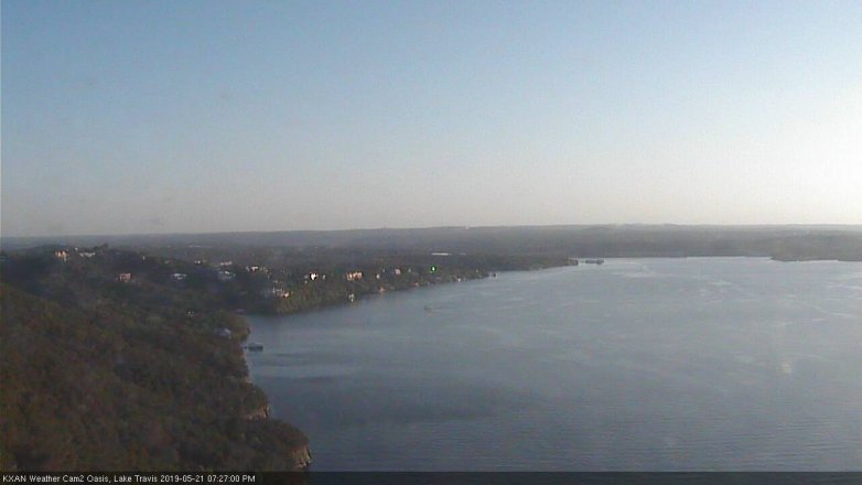 Lake Travis webcam, May 21, 2019 6:30 PM CT
