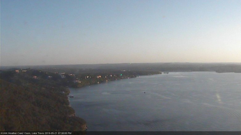 Lake Travis webcam, May 21, 2019 6:40 PM CT