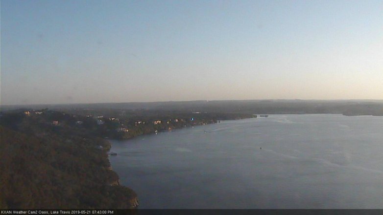 Lake Travis webcam, May 21, 2019 6:45 PM CT