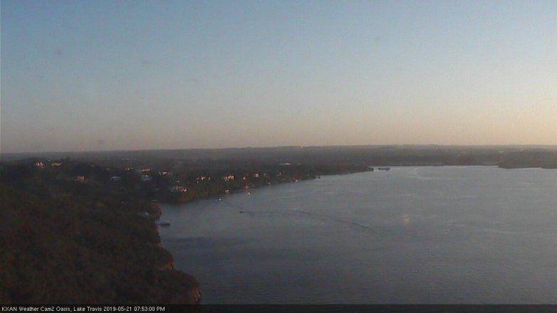 Lake Travis webcam, May 21, 2019 6:55 PM CT