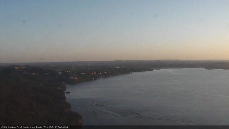 Lake Travis webcam, May 21, 2019 7:00 PM CT