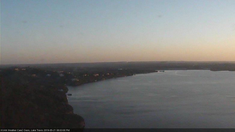 Lake Travis webcam, May 21, 2019 7:05 PM CT