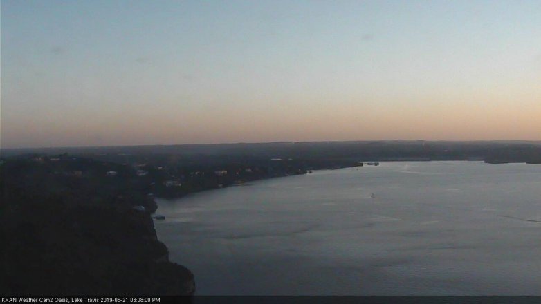 Lake Travis webcam, May 21, 2019 7:10 PM CT
