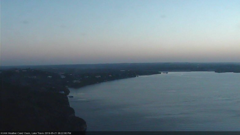Lake Travis webcam, May 21, 2019 7:25 PM CT