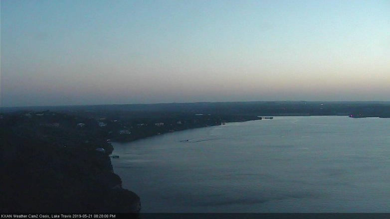 Lake Travis webcam, May 21, 2019 7:30 PM CT