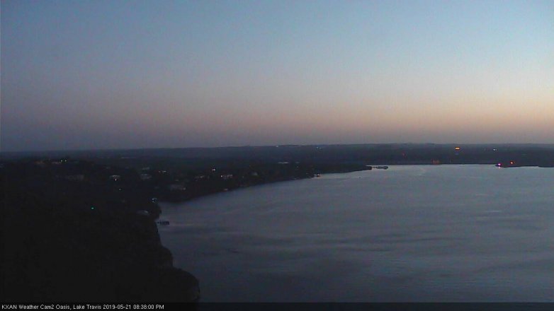 Lake Travis webcam, May 21, 2019 7:40 PM CT