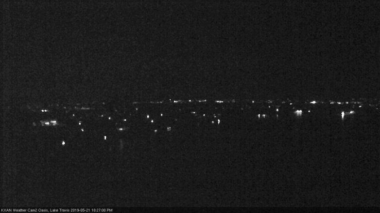 Lake Travis webcam, May 21, 2019 9:30 PM CT