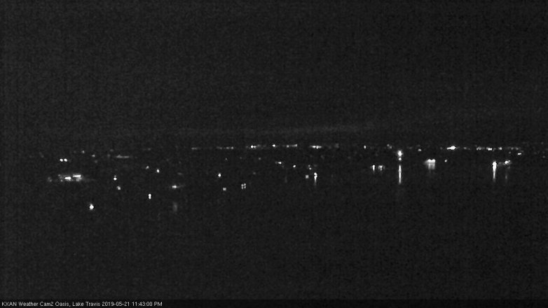 Lake Travis webcam, May 21, 2019 10:45 PM CT