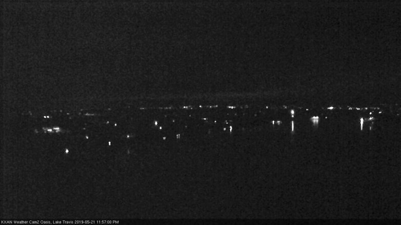 Lake Travis webcam, May 21, 2019 11:00 PM CT
