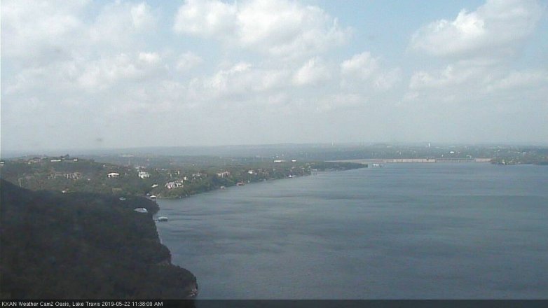 Lake Travis webcam, May 22, 2019 10:40 AM CT