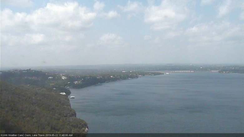 Lake Travis webcam, May 22, 2019 10:50 AM CT