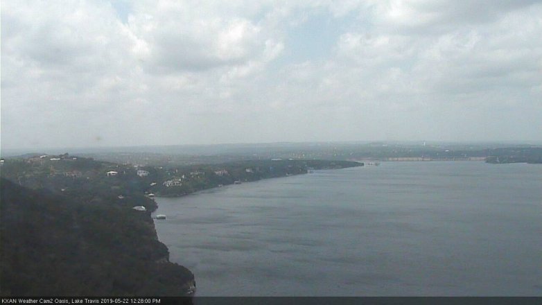 Lake Travis webcam, May 22, 2019 11:30 AM CT