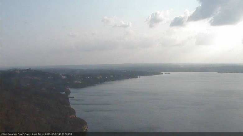 Lake Travis webcam, May 22, 2019 5:40 PM CT
