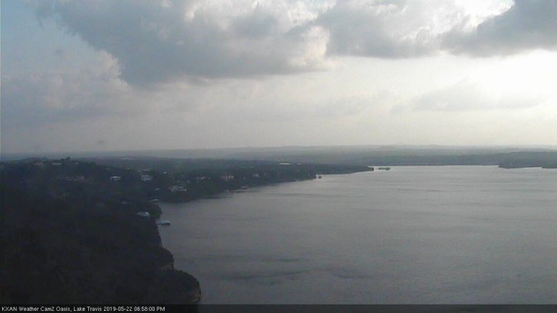 Lake Travis webcam, May 22, 2019 6:00 PM CT