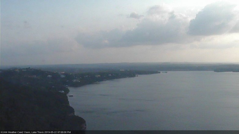 Lake Travis webcam, May 22, 2019 6:10 PM CT