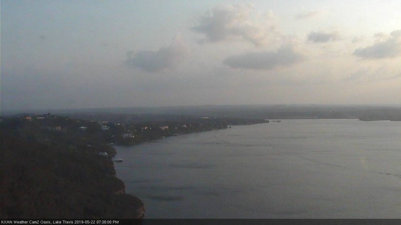 Lake Travis webcam, May 22, 2019 6:40 PM CT