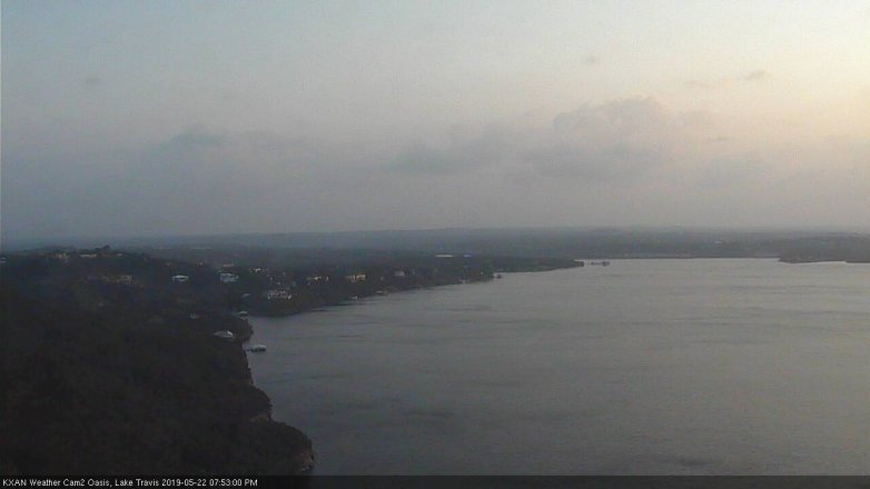 Lake Travis webcam, May 22, 2019 6:55 PM CT