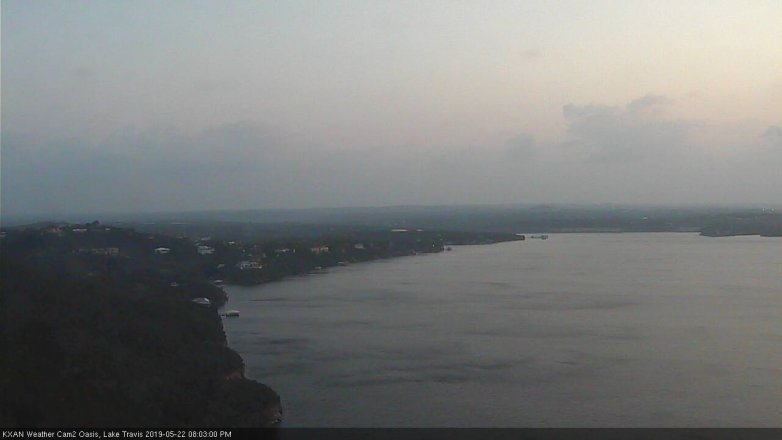 Lake Travis webcam, May 22, 2019 7:05 PM CT