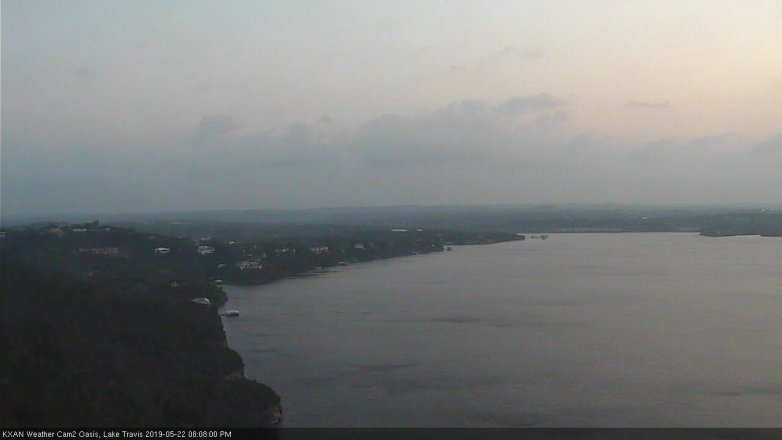 Lake Travis webcam, May 22, 2019 7:10 PM CT