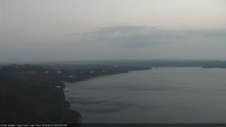Lake Travis webcam, May 22, 2019 7:30 PM CT