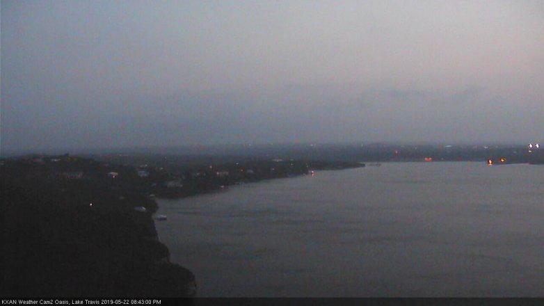 Lake Travis webcam, May 22, 2019 7:45 PM CT