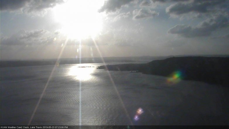 Lake Travis webcam, May 23, 2019 6:25 PM CT