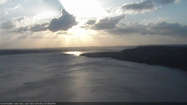 Lake Travis webcam, May 23, 2019 6:40 PM CT