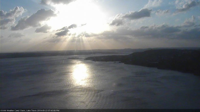Lake Travis webcam, May 23, 2019 6:45 PM CT