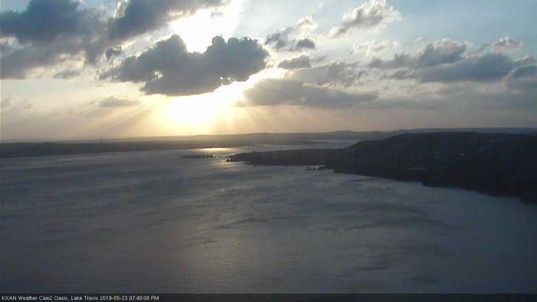 Lake Travis webcam, May 23, 2019 6:50 PM CT