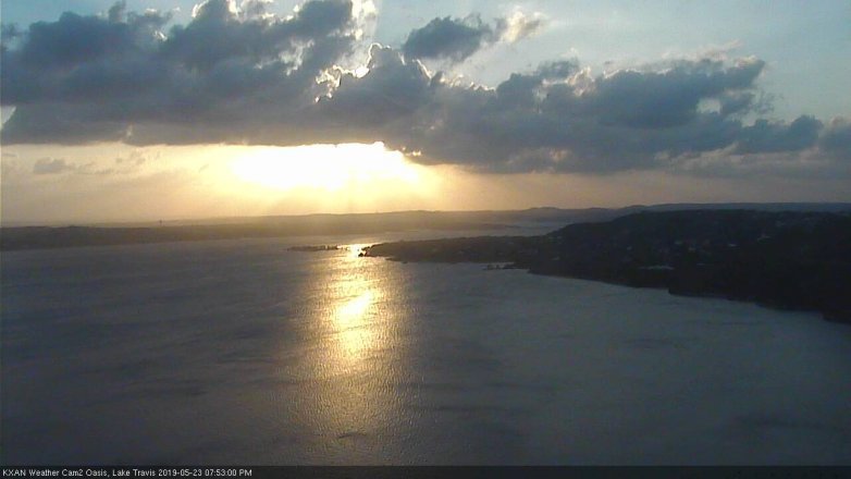 Lake Travis webcam, May 23, 2019 6:55 PM CT