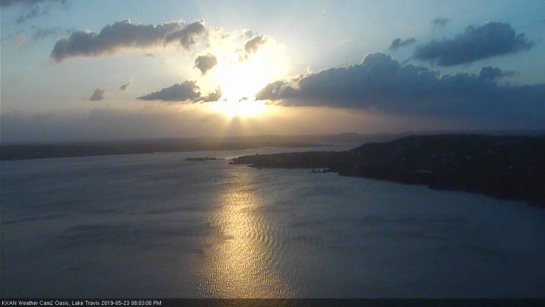 Lake Travis webcam, May 23, 2019 7:05 PM CT