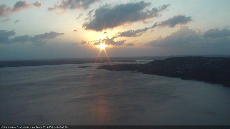 Lake Travis webcam, May 23, 2019 7:10 PM CT