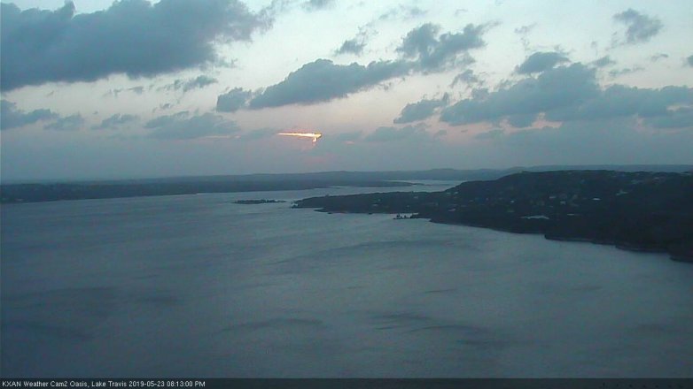 Lake Travis webcam, May 23, 2019 7:15 PM CT
