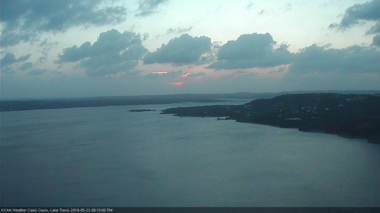 Lake Travis webcam, May 23, 2019 7:20 PM CT