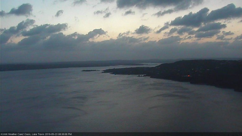 Lake Travis webcam, May 23, 2019 7:40 PM CT