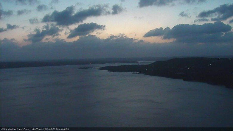 Lake Travis webcam, May 23, 2019 7:45 PM CT