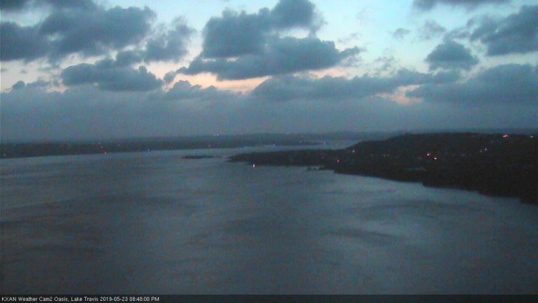 Lake Travis webcam, May 23, 2019 7:50 PM CT