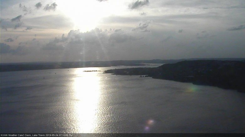 Lake Travis webcam, May 24, 2019 6:20 PM CT