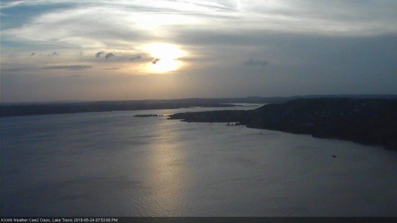 Lake Travis webcam, May 24, 2019 6:55 PM CT