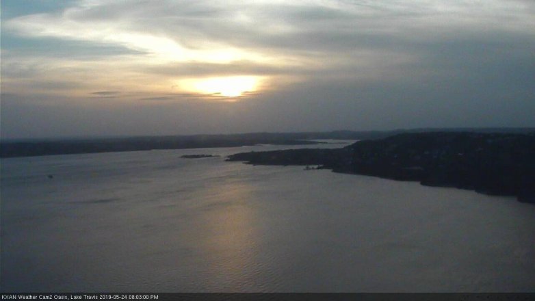 Lake Travis webcam, May 24, 2019 7:05 PM CT