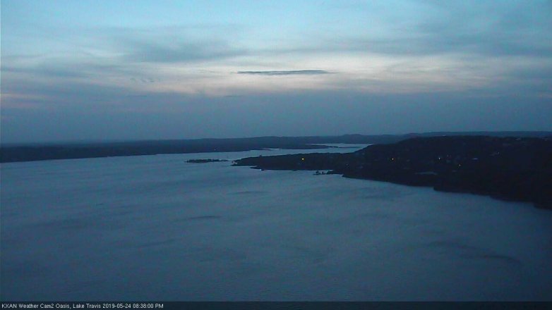 Lake Travis webcam, May 24, 2019 7:40 PM CT