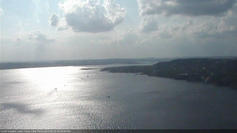 Lake Travis webcam, May 25, 2019 4:45 PM CT