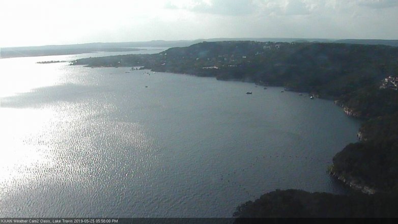 Lake Travis webcam, May 25, 2019 5:00 PM CT